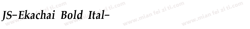 JS-Ekachai Bold Ital字体转换